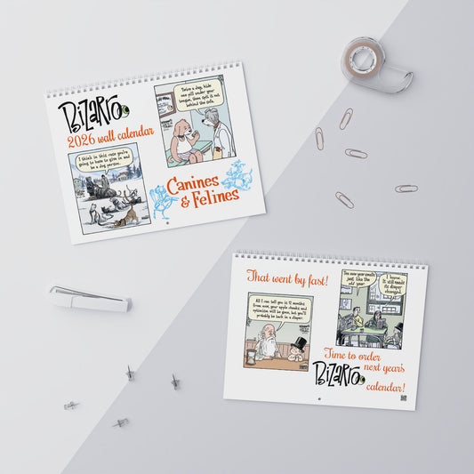 Bizarro 2026 Wall Calendar: Canines & Felines