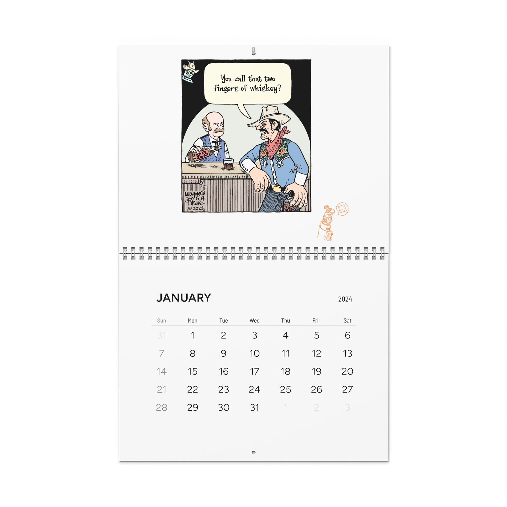 Bizarro Cowboys & Clowns 2024 Wall Calendar – ComicsKingdom