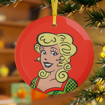 Blondie Holiday Glass Ornament