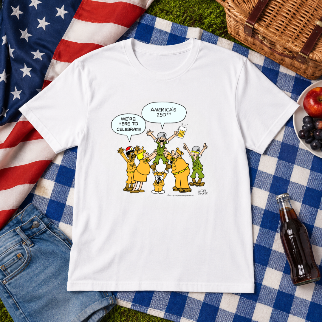 Beetle Bailey America’s 250th Celebration T-Shirt
