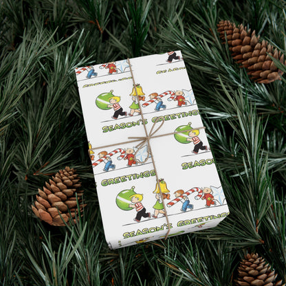 The Family Circus "Seasons Greetings" Wrapping Paper