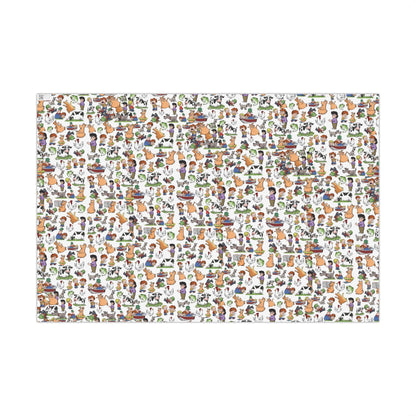 “Farm Fresh Wraps” – Amber Waves Wrapping Paper (White)