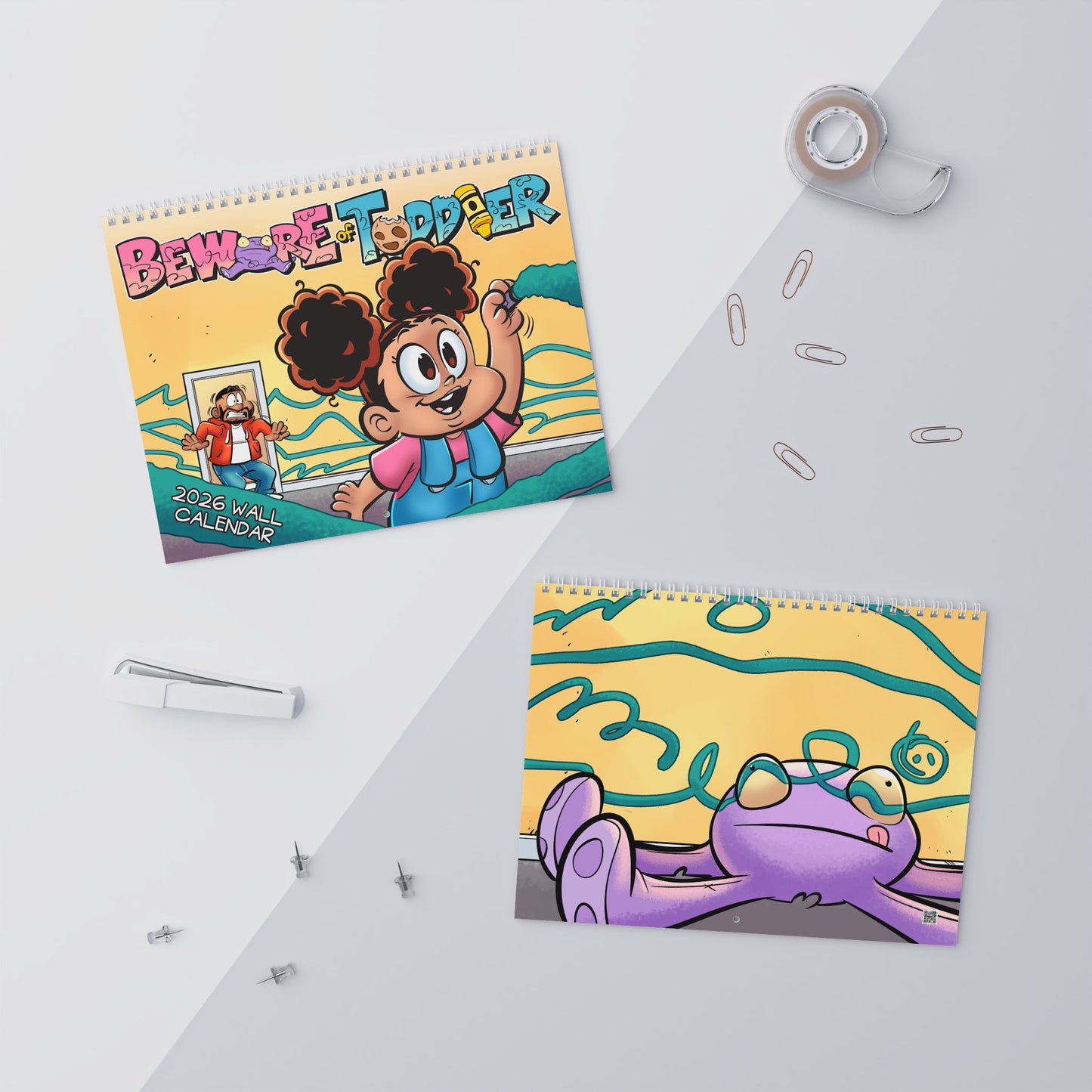 Beware of Toddler 2026 Wall Calendar