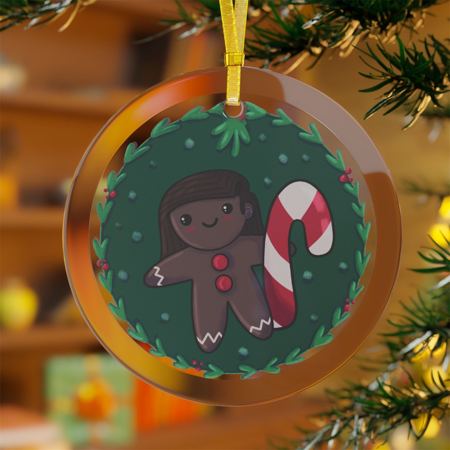 Comiclicious Ginger-Liv Glass Ornament