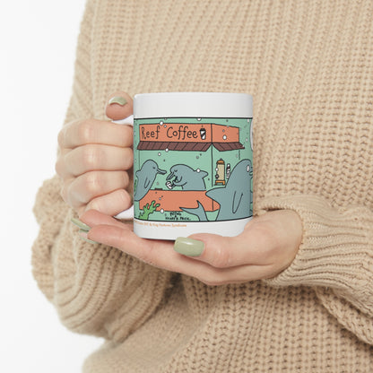 Rhymes With Orange "Dolphins" Ceramic Mug 11oz