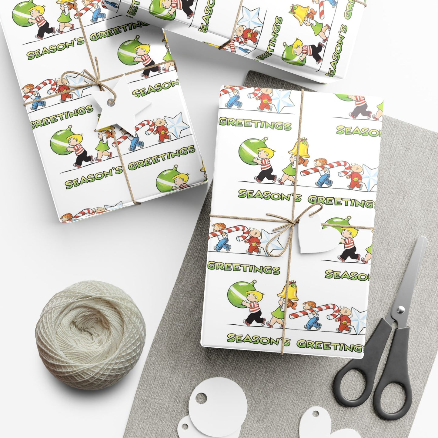 The Family Circus "Seasons Greetings" Wrapping Paper