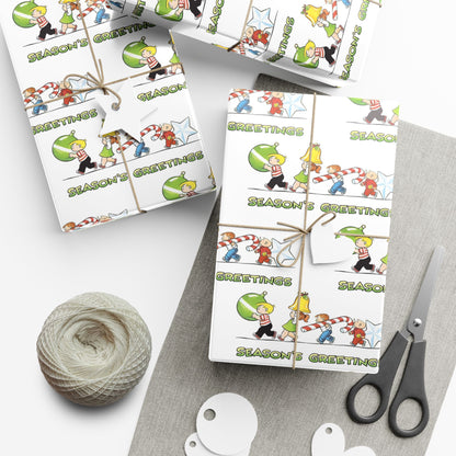 The Family Circus "Seasons Greetings" Wrapping Paper