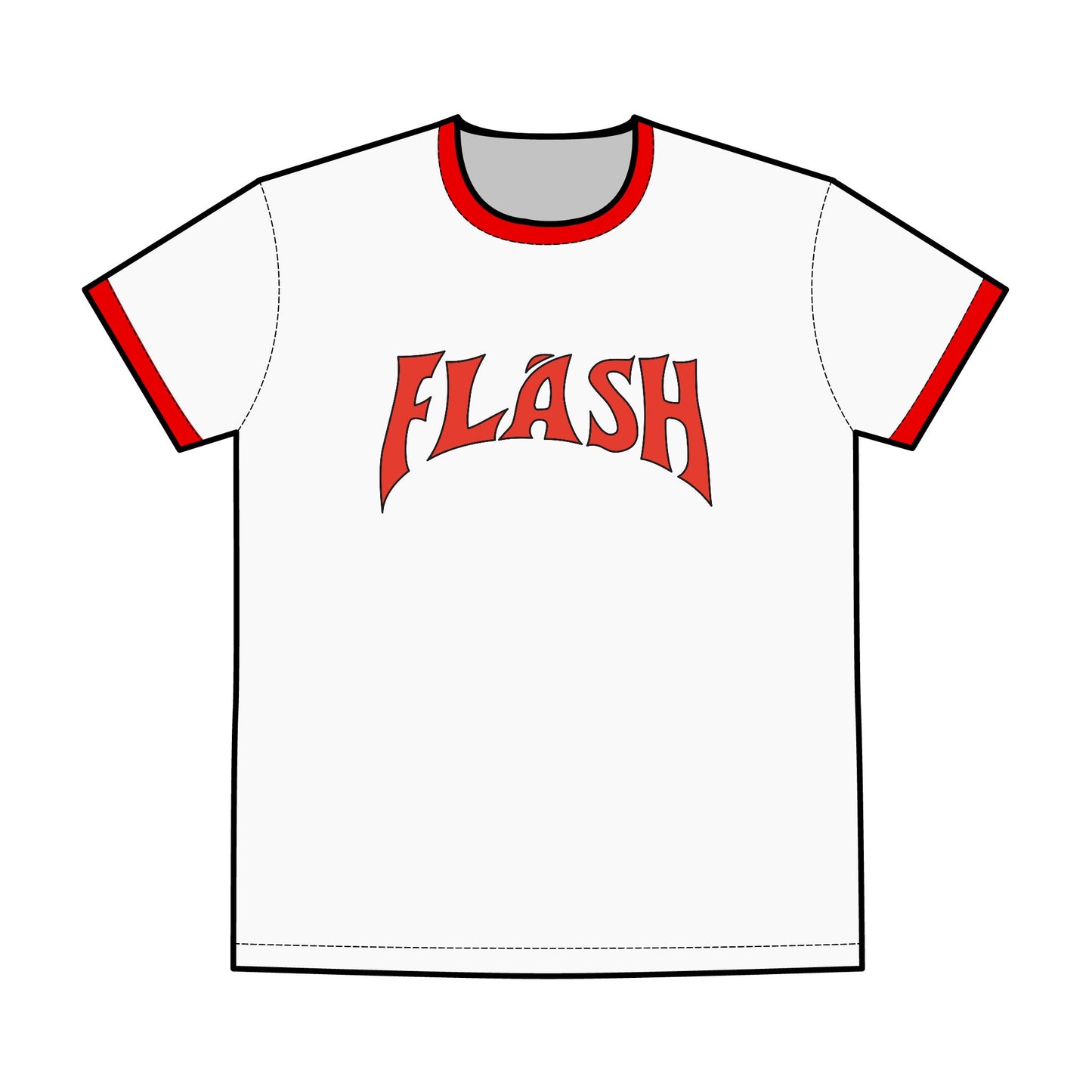 "Flash" Classic Flash Gordon Graphic Men's Ringer Tee – Bold Retro Style for Casual Wear