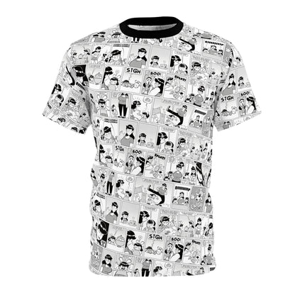 Rosebuds: All-Over Print Comic Collage Tee