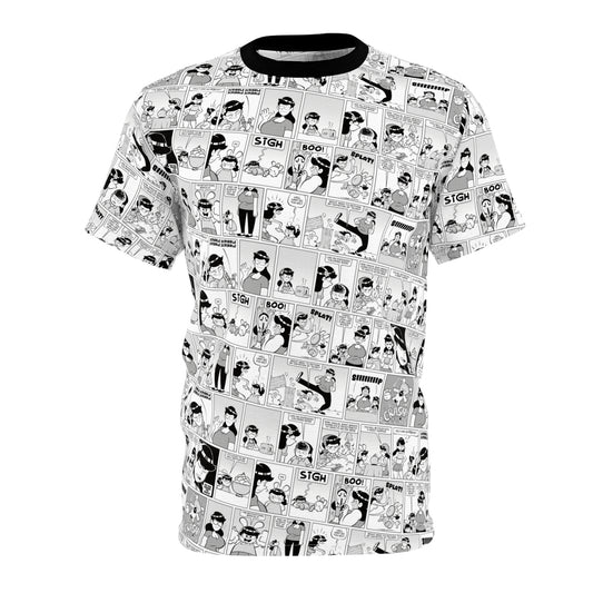 Rosebuds: All-Over Print Comic Collage Tee