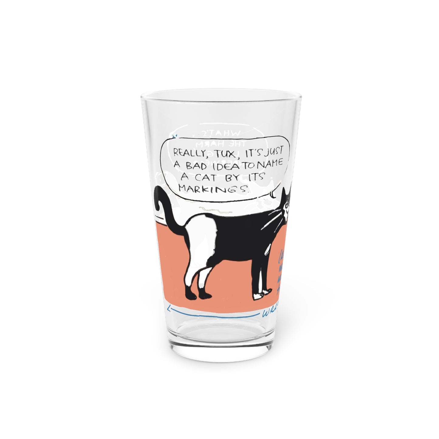 RHYMES WITH ORANGE Milk Glass, 16oz