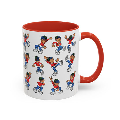 Curtis "Feel The Groove" Red Accent Mug