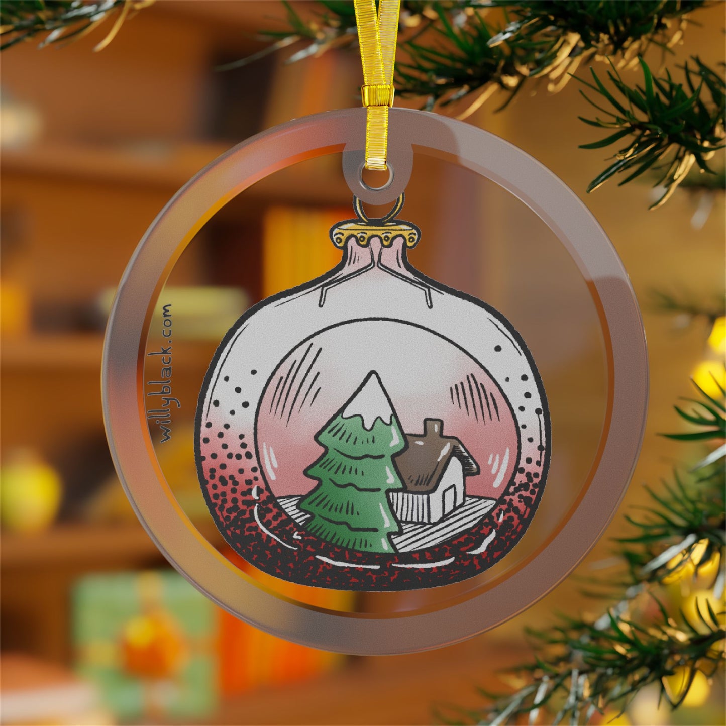 Palurdeando- Cozy Little Christmas Glass Ornament