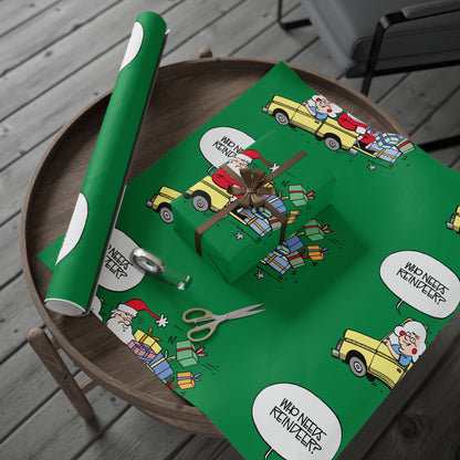 Gearhead Gertie 'Who Needs Reindeer?' Gift Wrap