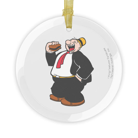 Popeye and Friends Wimpy Burger Holiday Glass Ornament: A Classic Touch of Nostalgia