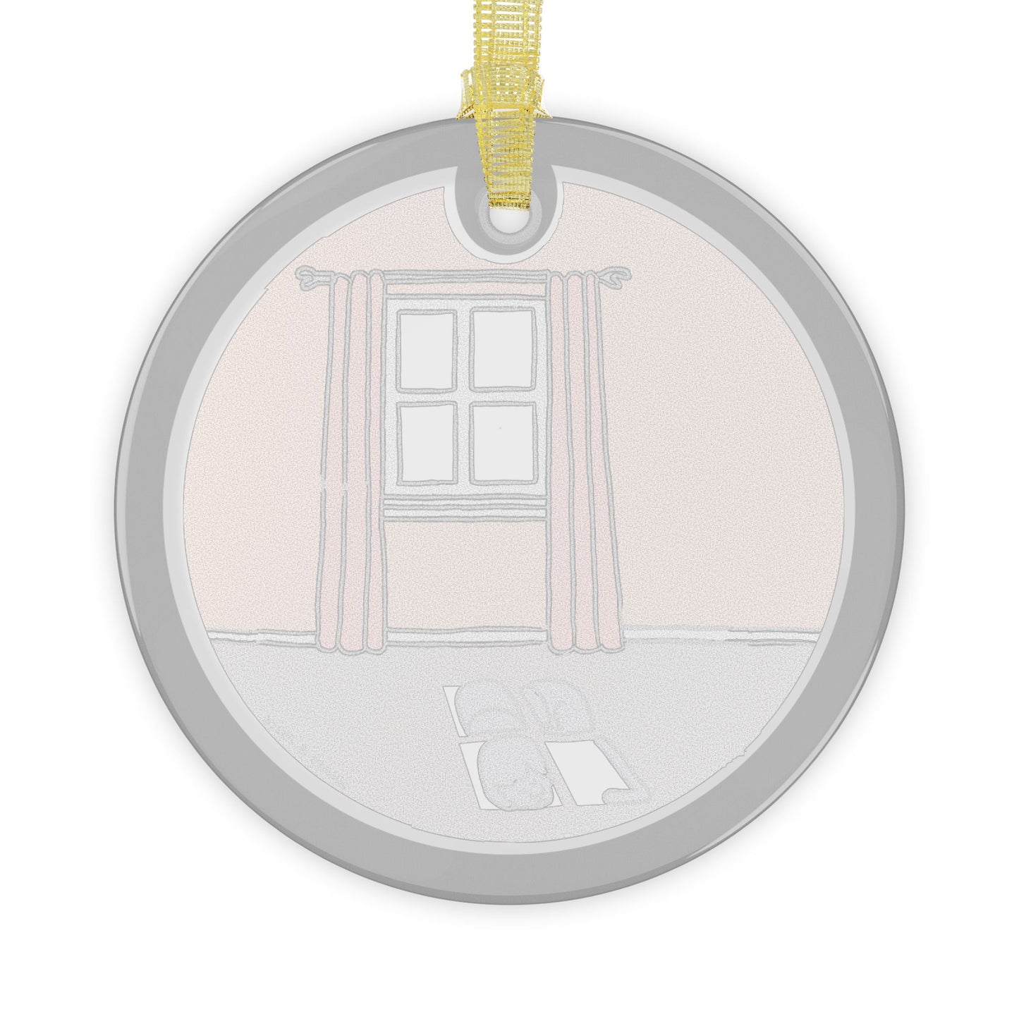 Rhymes With Orange "Feline Fine" Glass Ornament