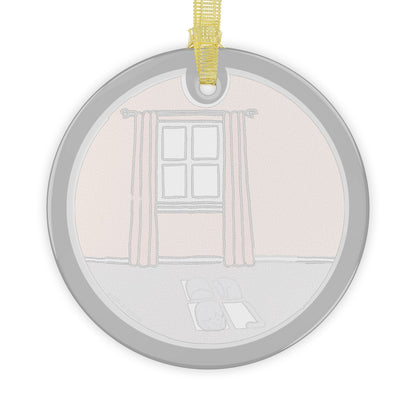 Rhymes With Orange "Feline Fine" Glass Ornament