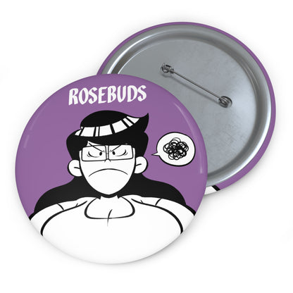 Rosebuds - Rosa Purple Metal Pin