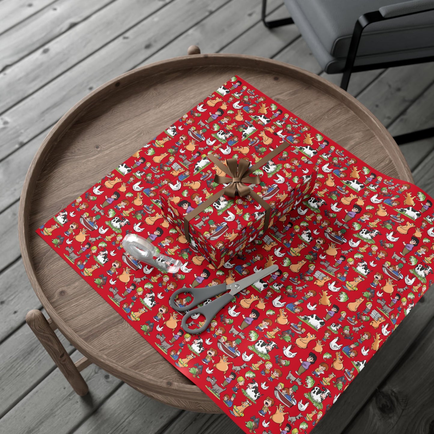 Farm Fresh Wraps – Amber Waves Wrapping Paper (Red)