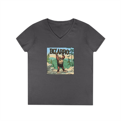 Bizarro Ladies' “Bigfoot Nature” V-Neck T-Shirt