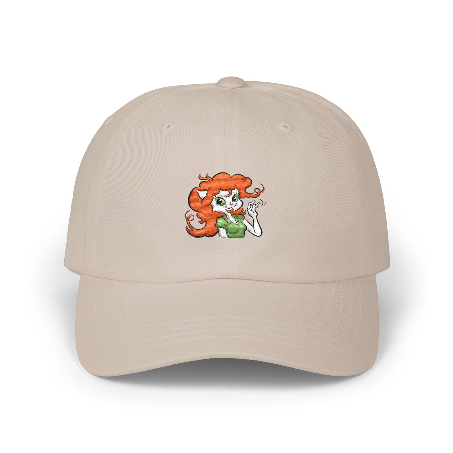 Slylock Fox:  Cassandra Cat Embroidered Dad Cap
