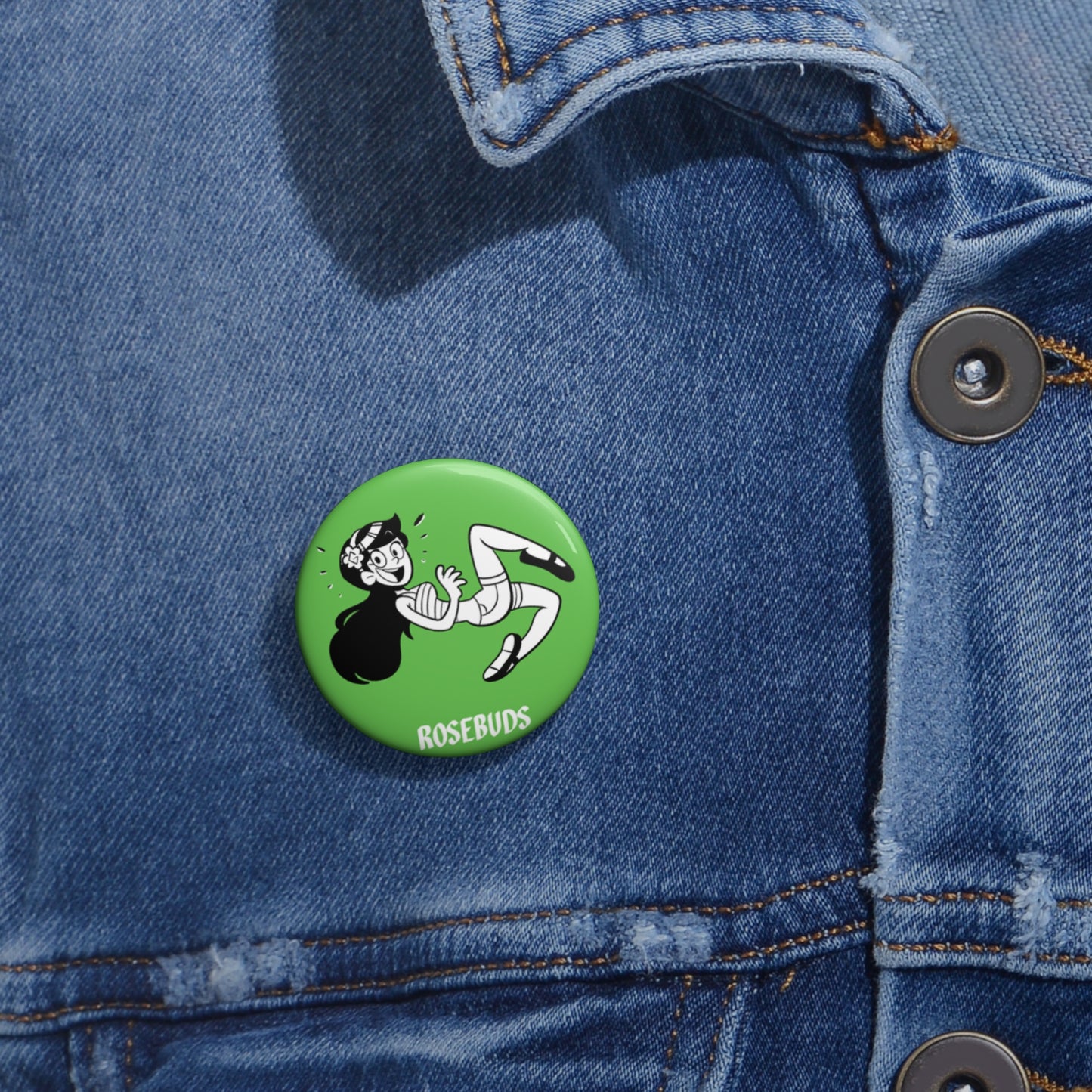 Rosebuds - Maria Green Metal Pin