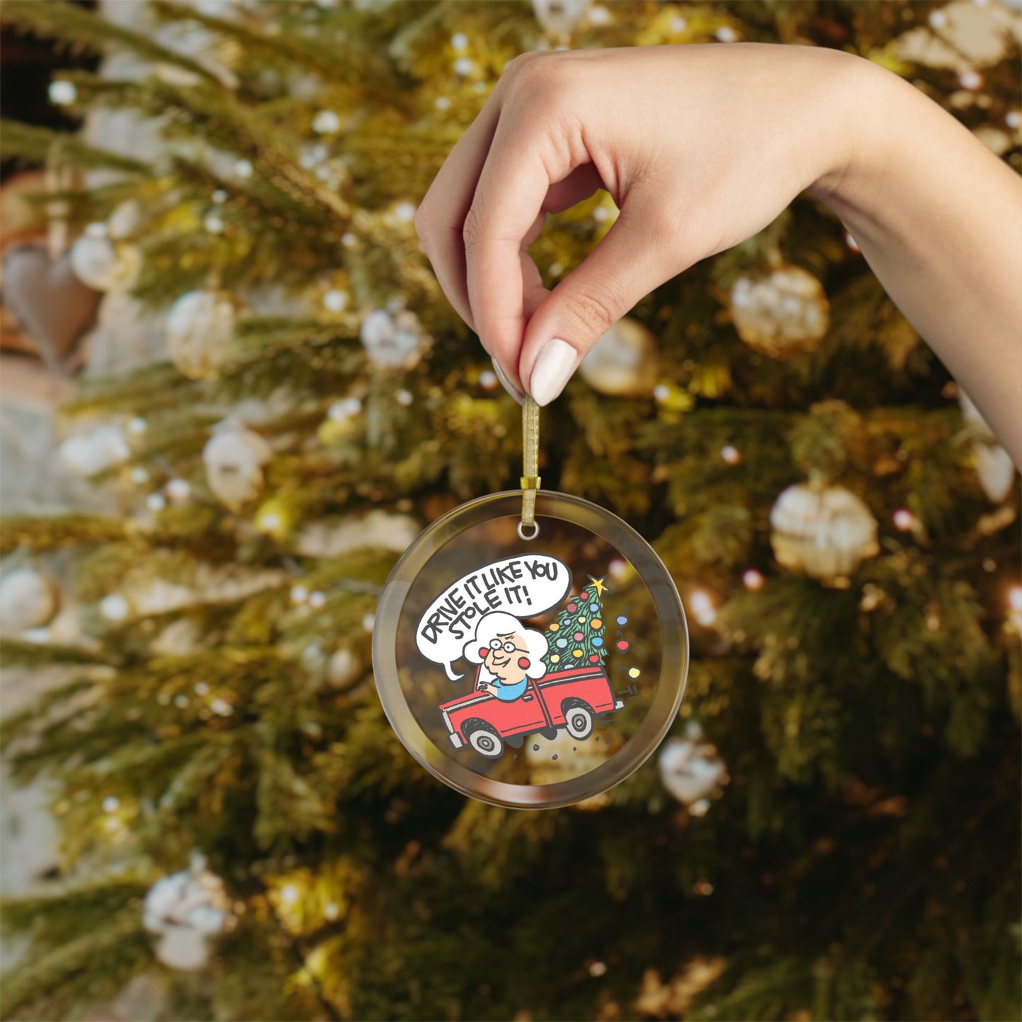 2024 'Drive It Like You Stole It!' Gearhead Gertie Holiday Ornament: A Fast-Paced Touch of Racing Fun