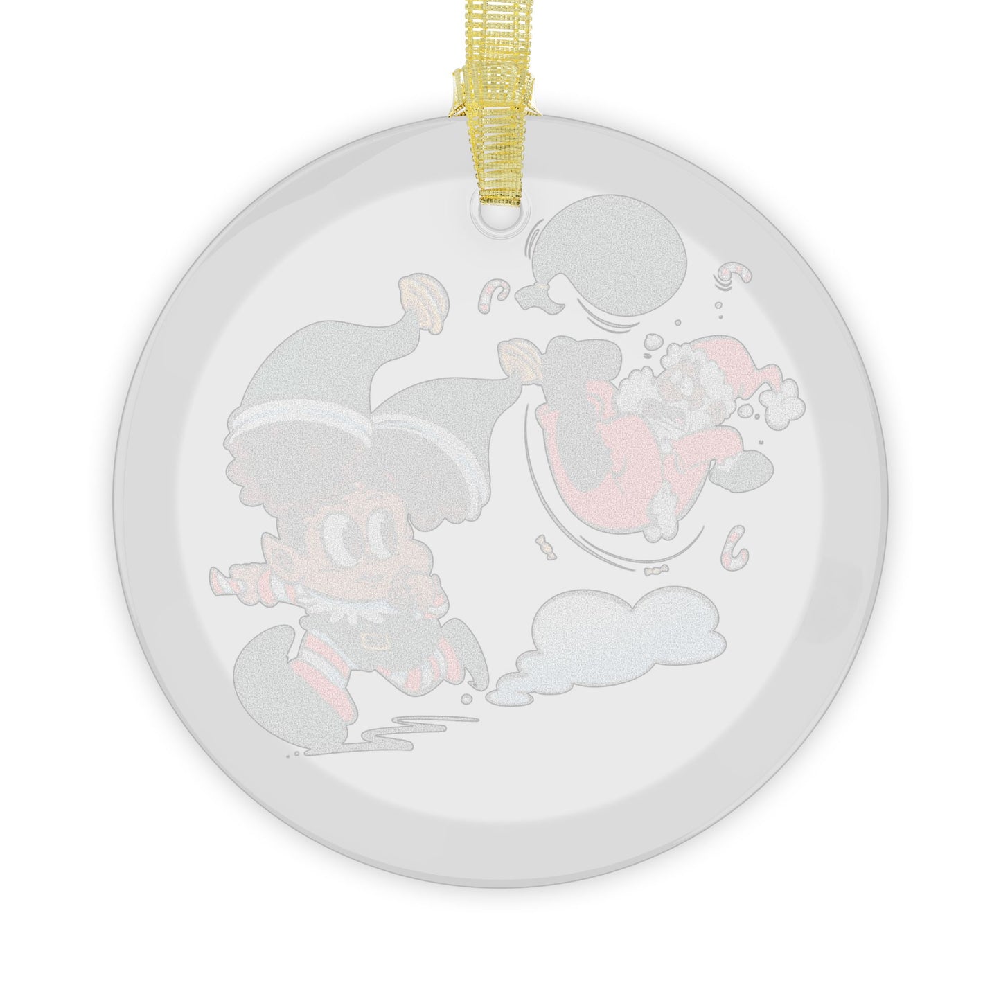 Beware of Toddler - "Holiday Chaos" Glass Ornament