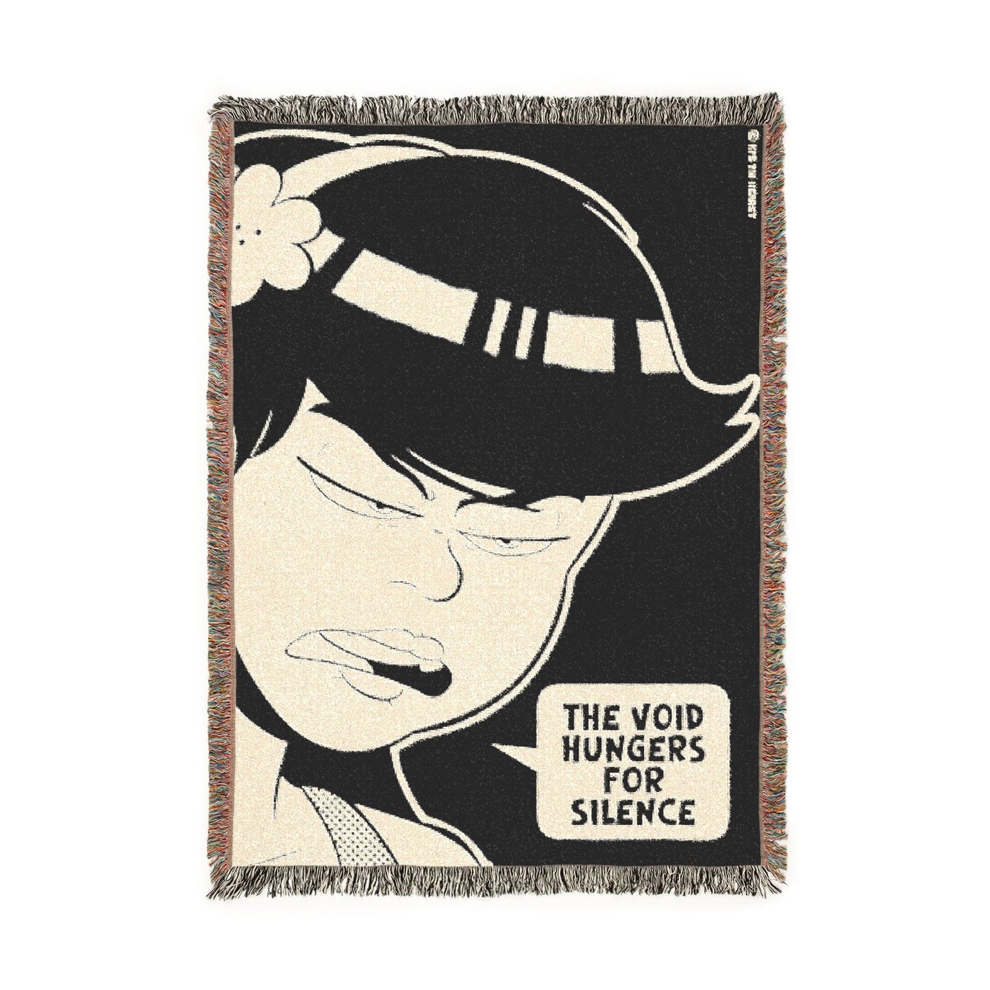 Rosebuds: "The Void Hungers for Silence" Woven Blanket