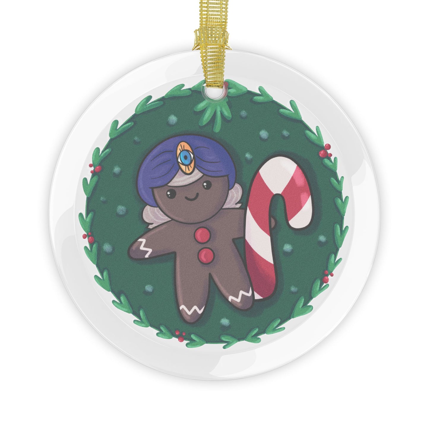 Comiclicious Gingerbread Gemmy Glass Ornament
