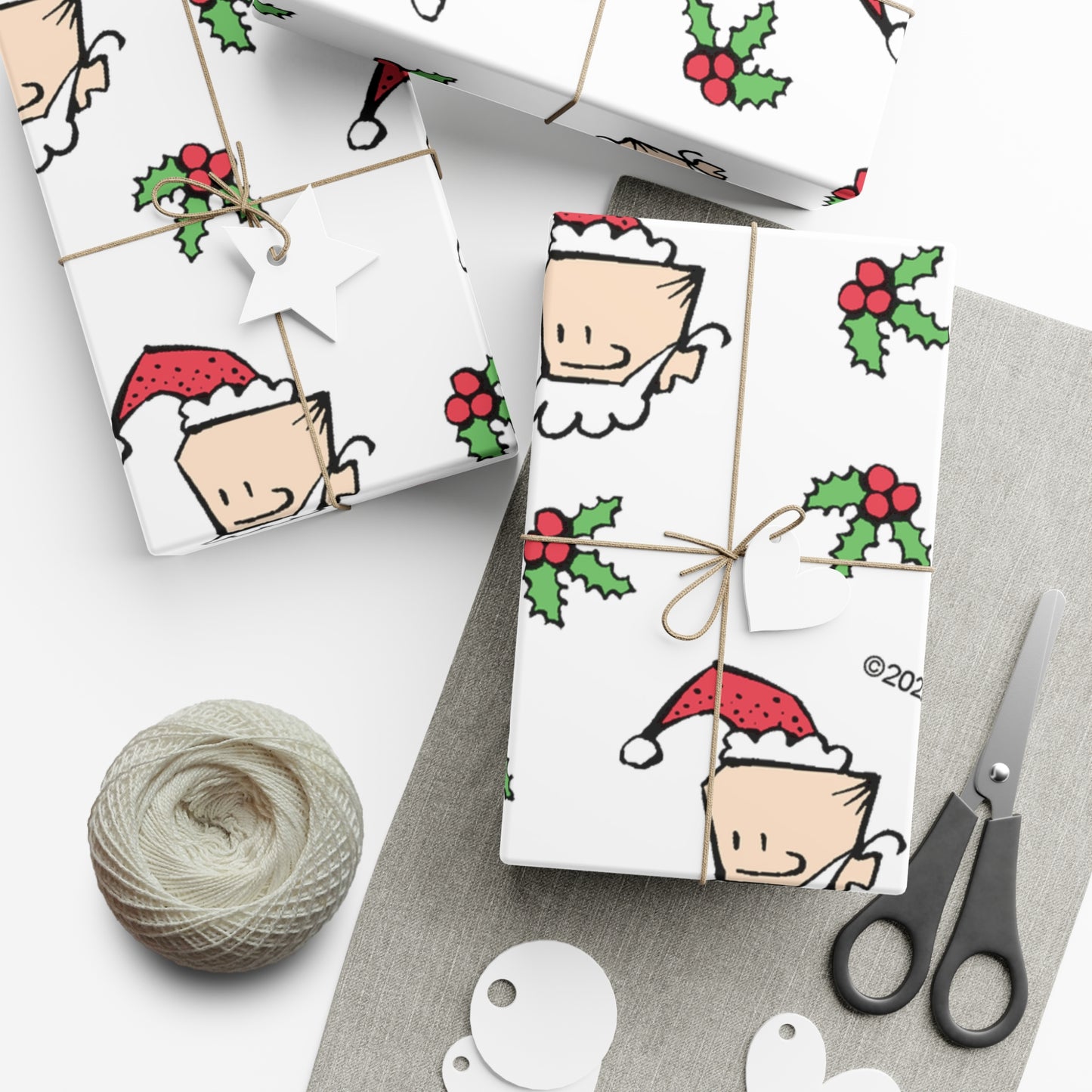 Daddy Daze "Santa Angus" Holiday Wrapping Paper