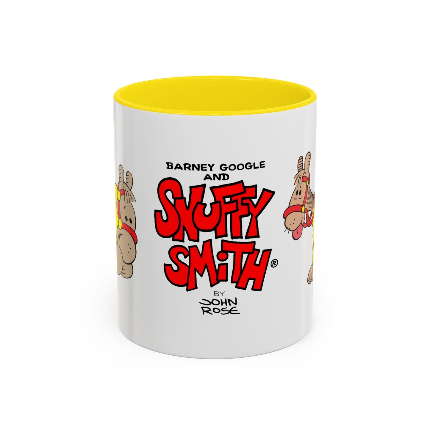 Barney Google and Snuffy Smith Lil' Sparky & Spark Plug Yellow Coffee Mug