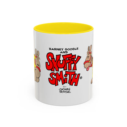 Barney Google and Snuffy Smith Lil' Sparky & Spark Plug Yellow Coffee Mug