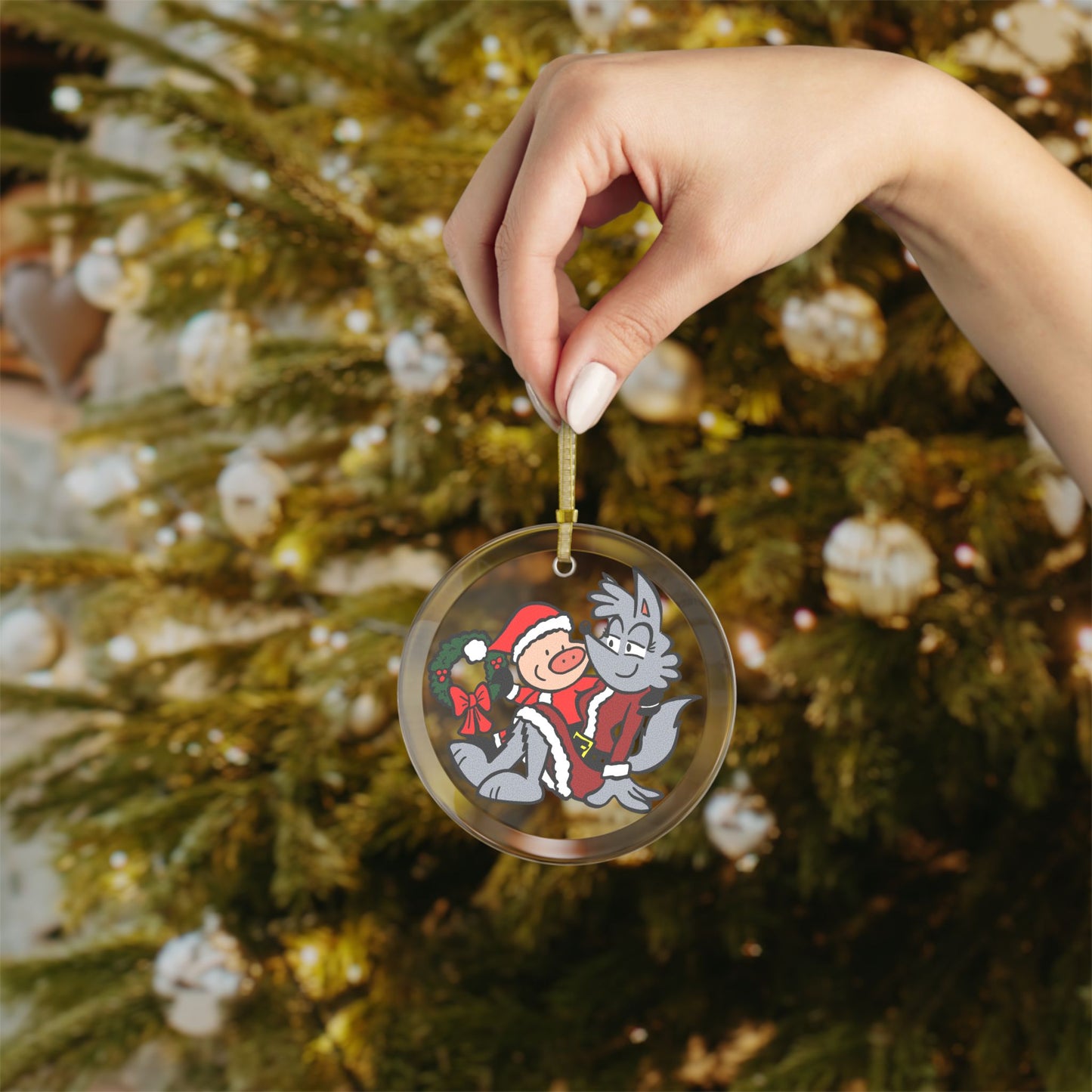 Suburban Fairy Tales Pig and Wolfette Ornament 2025: A Whimsical Holiday Decoration