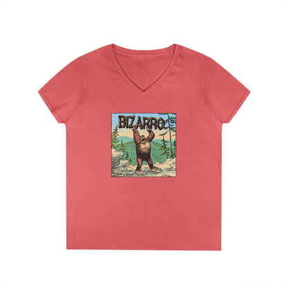 Bizarro Ladies' “Bigfoot Nature” V-Neck T-Shirt