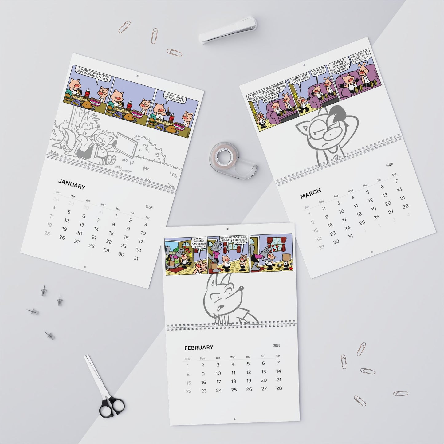 Suburban Fairytales - 2026 Wall Calendar