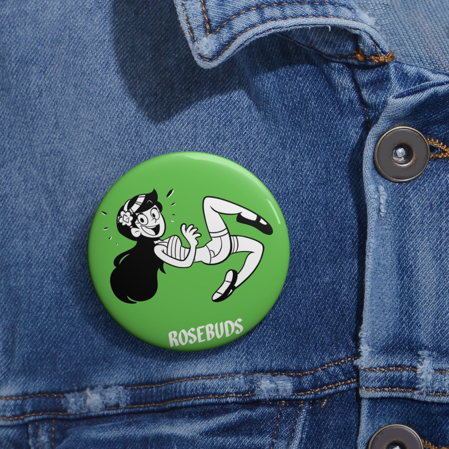 Rosebuds - Maria Green Metal Pin