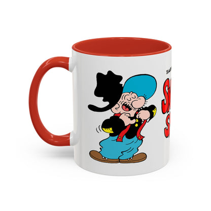 Barney Google and Snuffy Smith Red Accent Coffee Mug