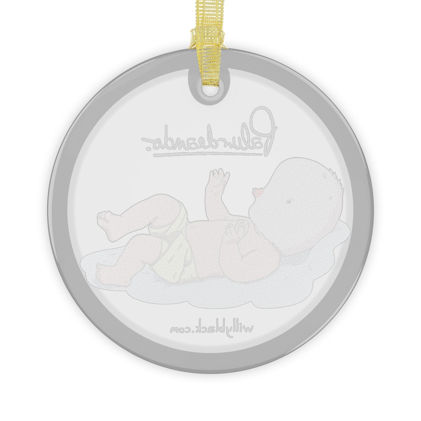 Palurdeando- Nap of the Divine Glass Ornament