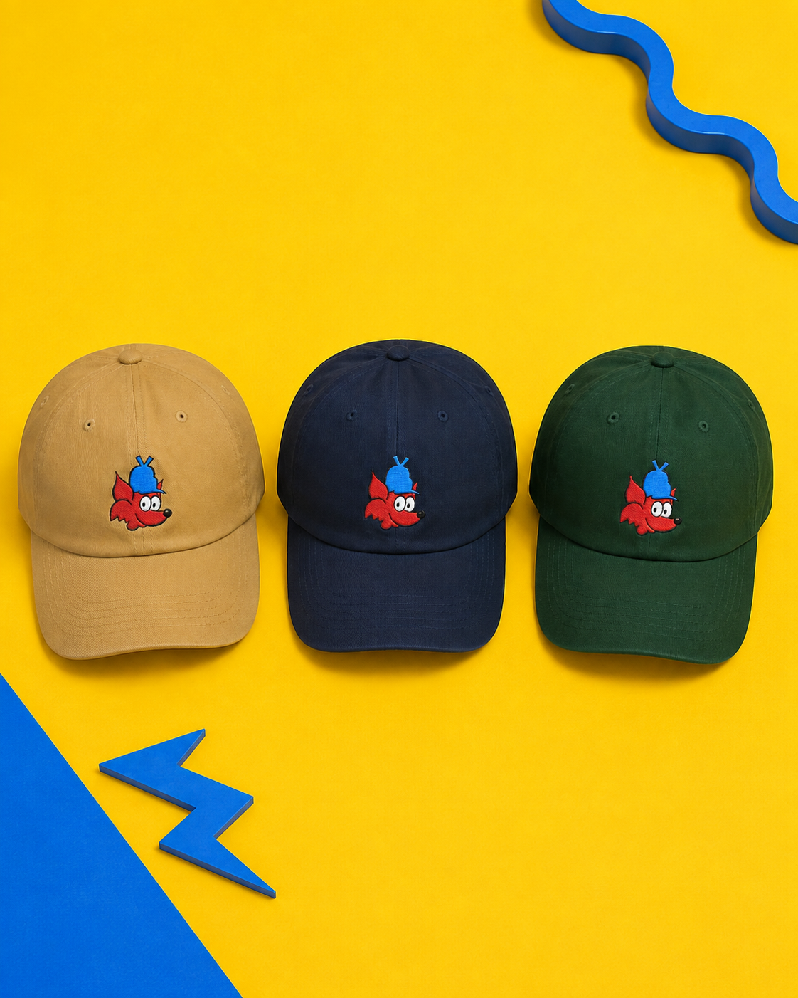 Slylock Fox Embroidered Dad Cap