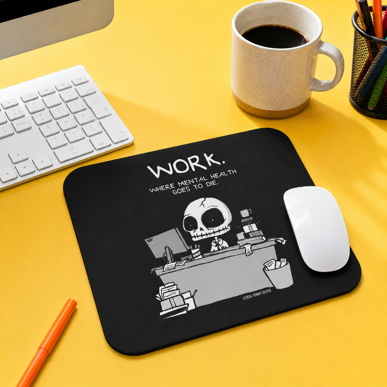 Never Been Deader Square "Work" Mouse Pad