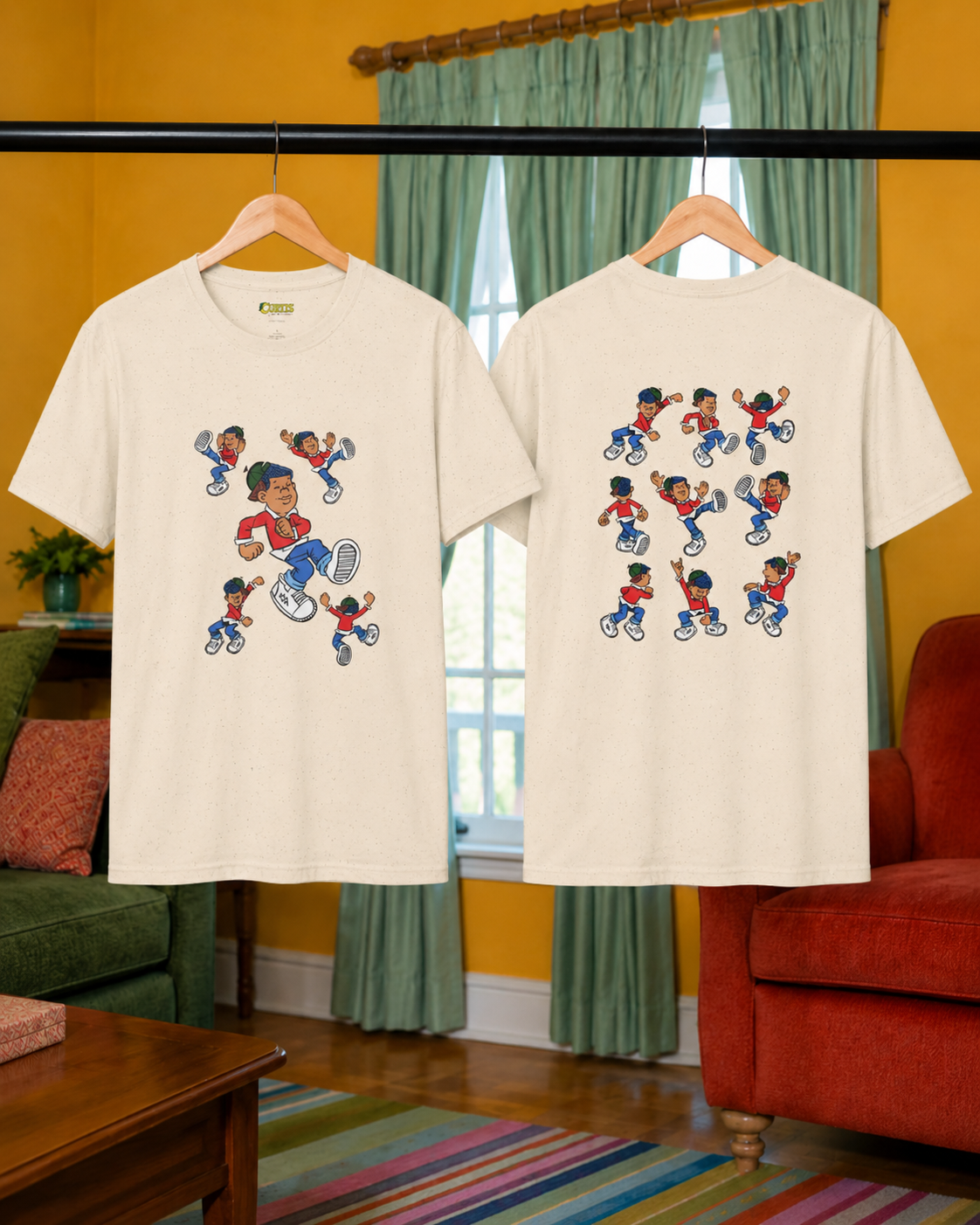 Curtis “Feel the Groove” Character Collage T-Shirt