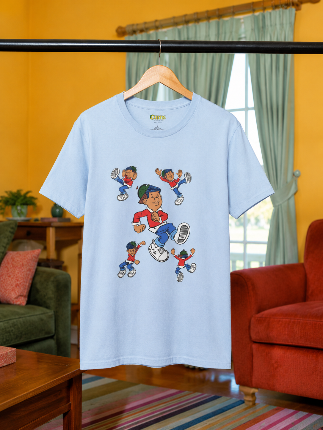 Curtis “Feel the Groove” Character Collage T-Shirt