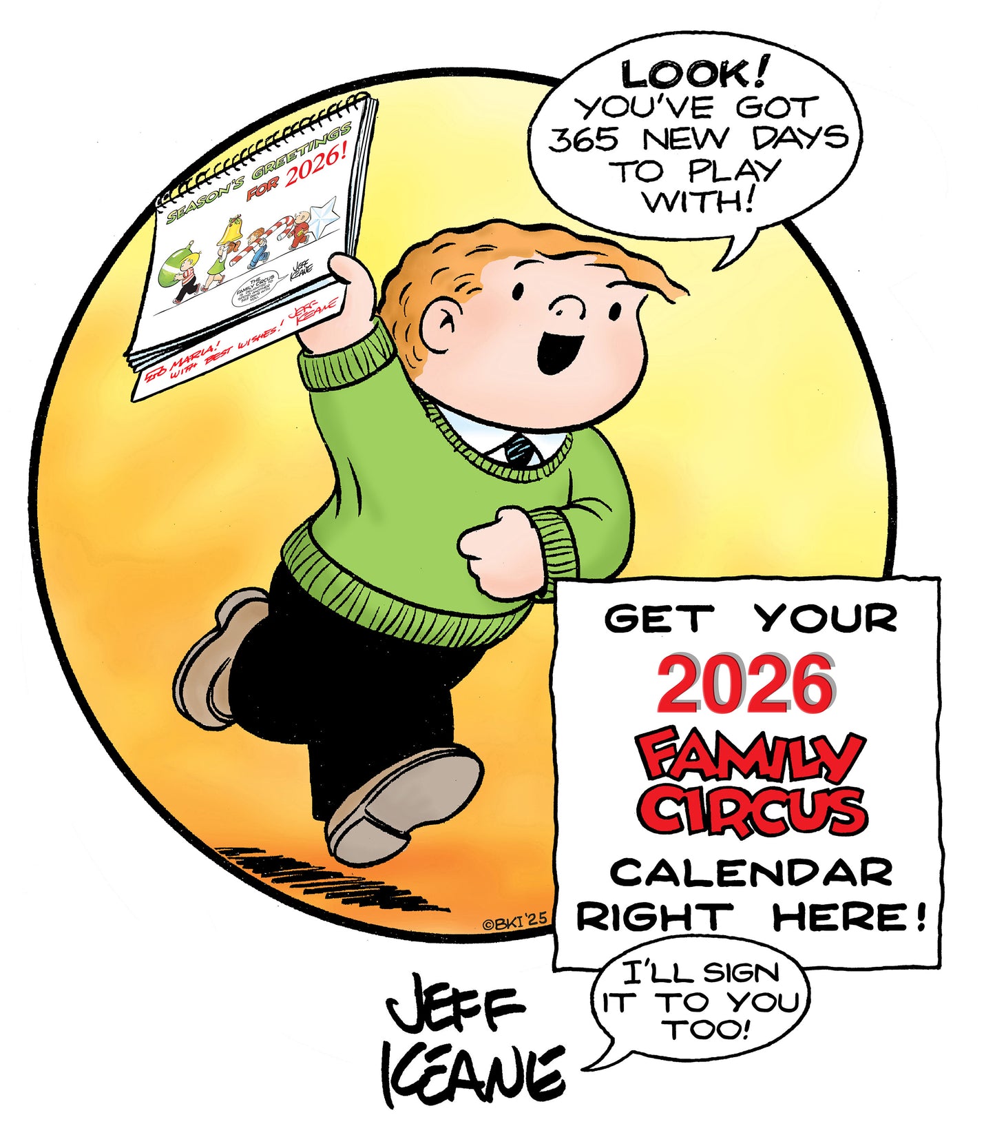 A Year of Family Circus Fun: Limited Edition 2026 Signed Calendar