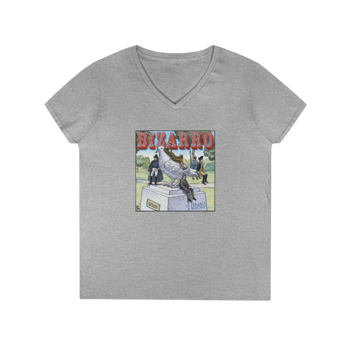 Bizarro Ladies' “Pigeon of Liberty” V-Neck T-Shirt