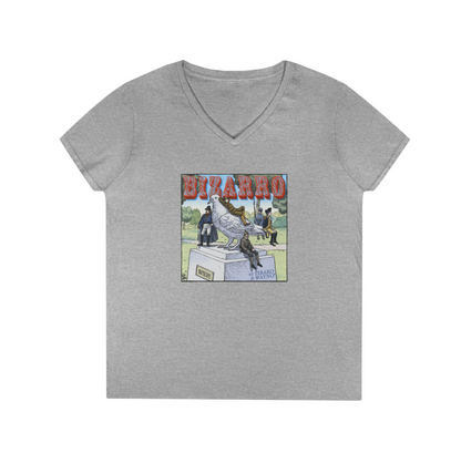 Bizarro Ladies' “Pigeon of Liberty” V-Neck T-Shirt