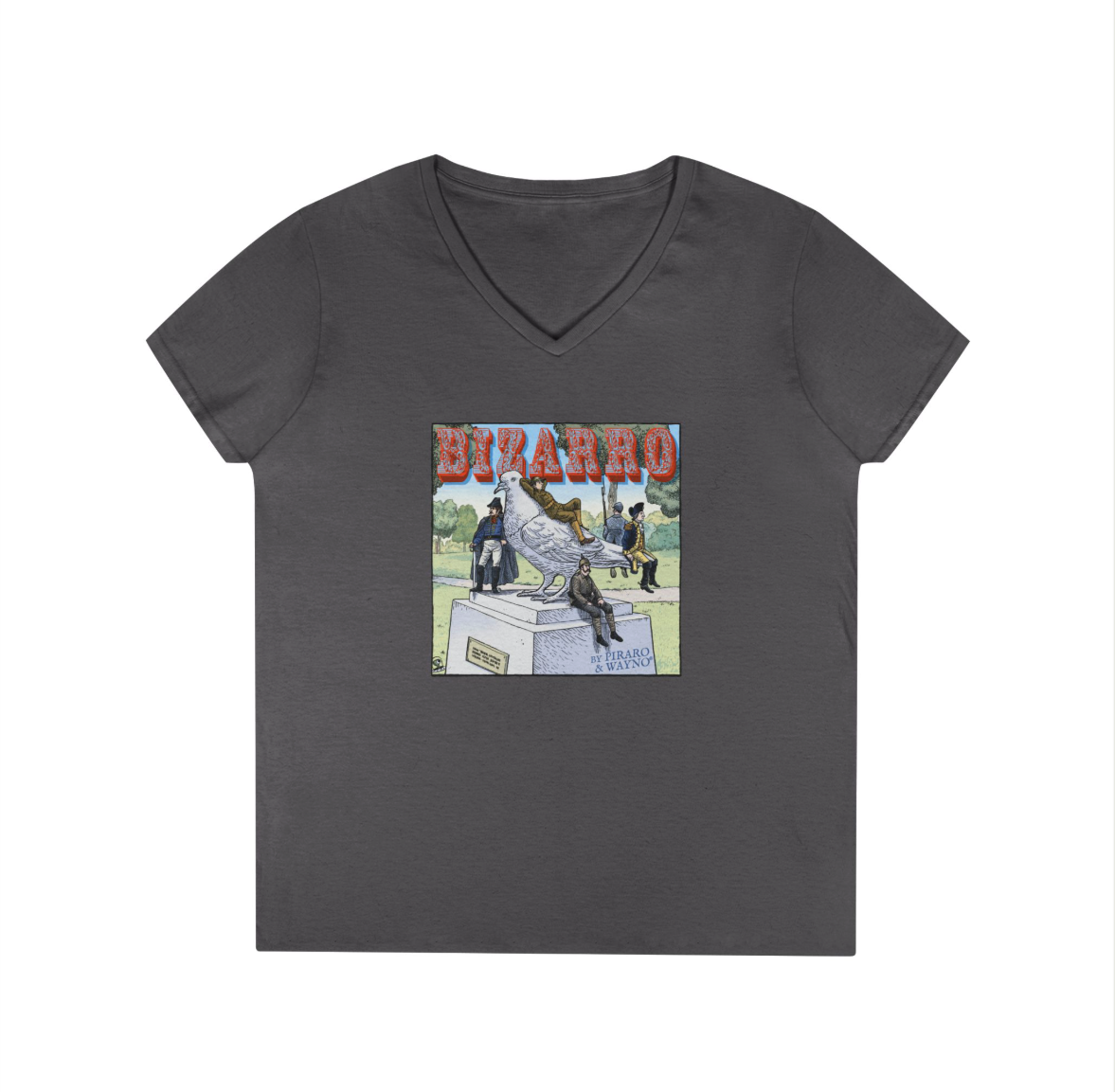 Bizarro Ladies' “Pigeon of Liberty” V-Neck T-Shirt