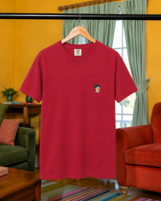 Curtis Red Pocket Tee