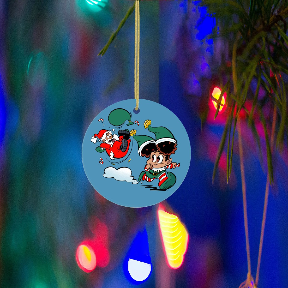 Beware of Toddler "Holiday Chaos" Ceramic Ornament