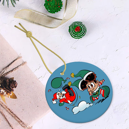 Beware of Toddler "Holiday Chaos" Ceramic Ornament